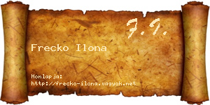 Frecko Ilona névjegykártya